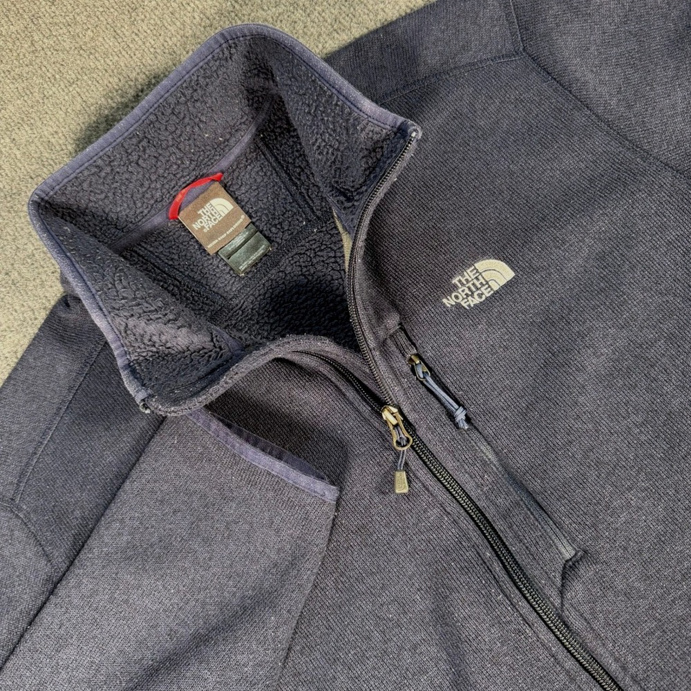 The North Face Men XXL Navy Blue Gordon Lyons Full Zip Sherpa Lined Jacket #4305